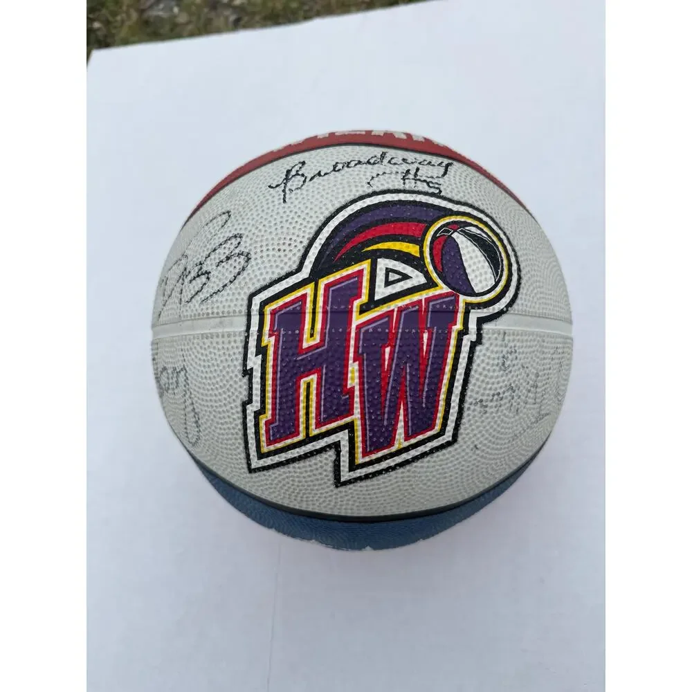 Harlem Wizards signed autographed multiple signatures basketball 10